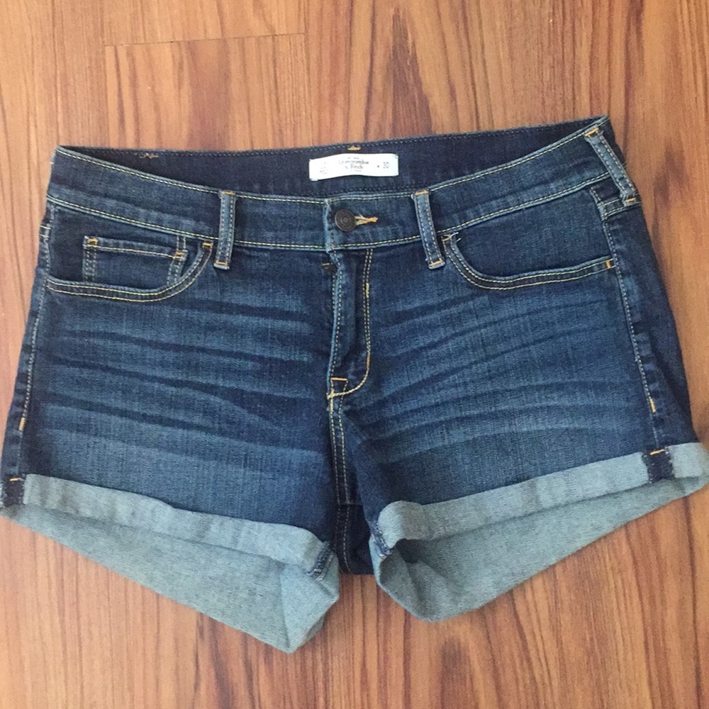 Abercrombie & Fitch denim cuffed shorts
